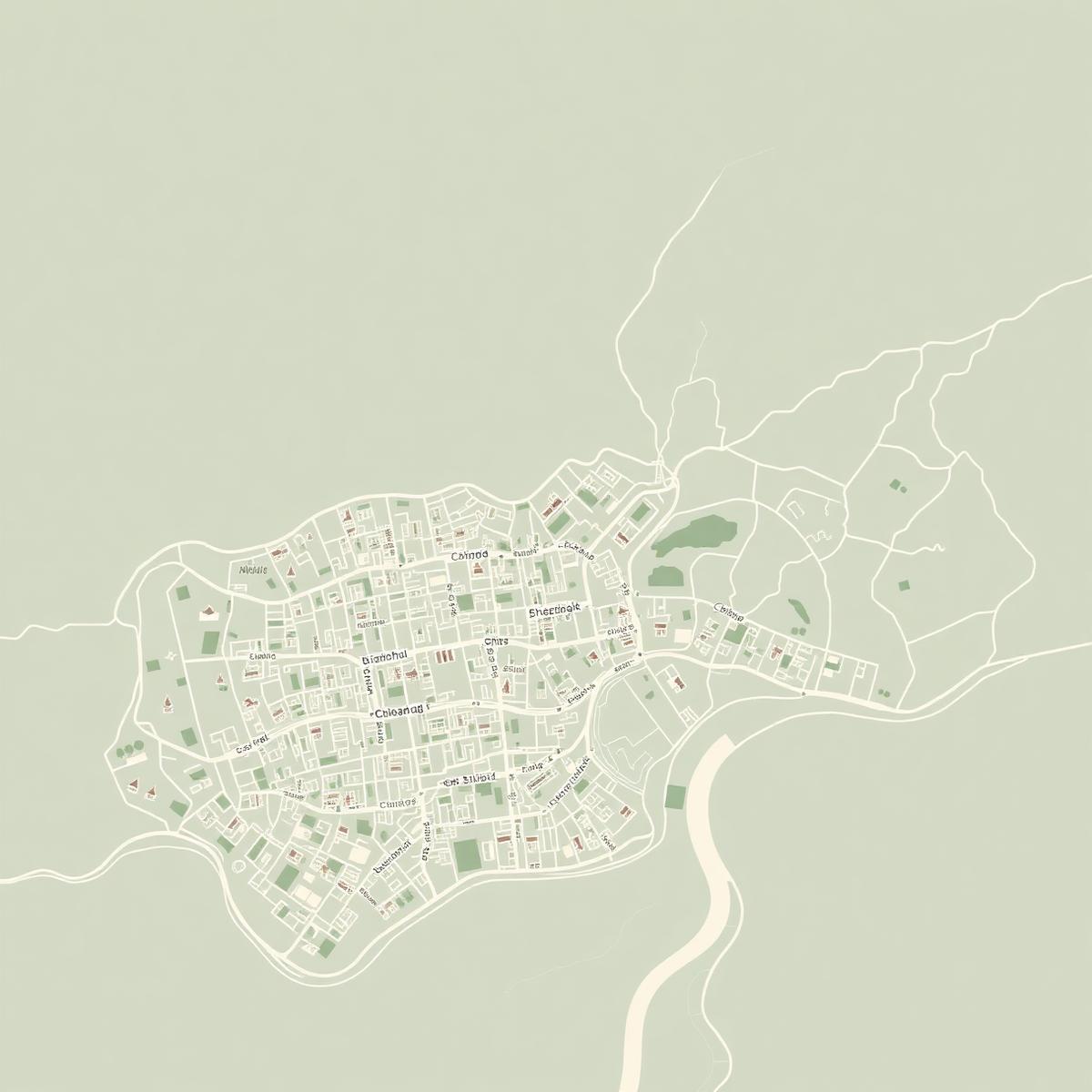 Illustrated map of Chiang Mai market locations